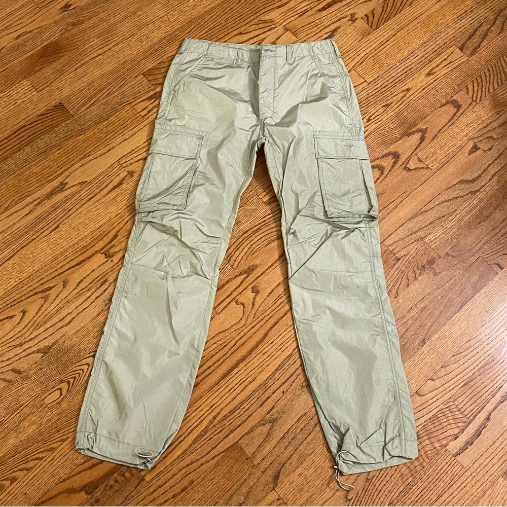 MNML Men’s Mint Green Size 31 Cargo Nylon Pants Brand New w 32 inch inseam